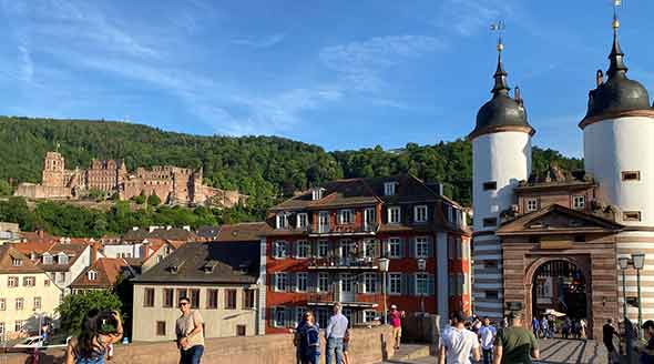 Heidelberg old bridge over the Neckar