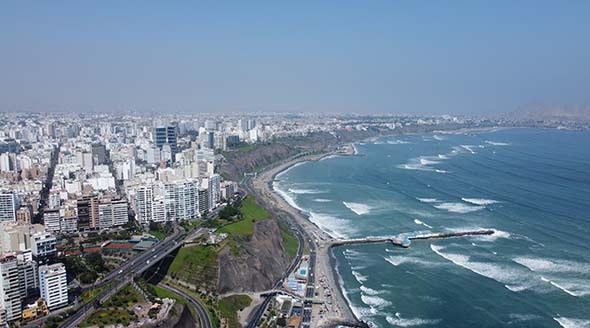 Lima coastline